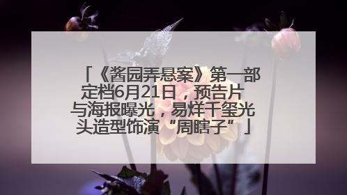 《酱园弄悬案》第一部定档6月21日，预告片与海报曝光，易烊千玺光头造型饰演“周瞎子”