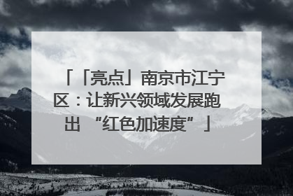 「亮点」南京市江宁区：让新兴领域发展跑出 “红色加速度”