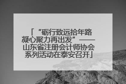 “砺行致远拾年路 凝心聚力再出发”——山东省注册会计师协会系列活动在泰安召开