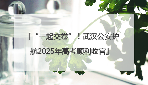 “一起交卷”！武汉公安护航2025年高考顺利收官