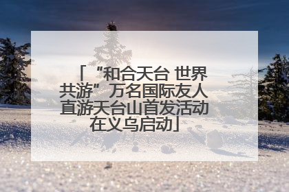 “和合天台 世界共游”万名国际友人直游天台山首发活动在义乌启动