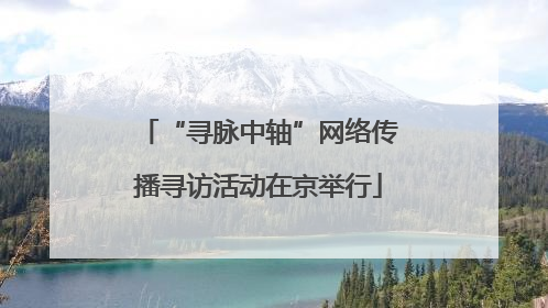 “寻脉中轴”网络传播寻访活动在京举行