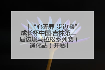 “心无界 步边疆”成长杯中国·吉林第二届边境马拉松系列赛（通化站）开赛