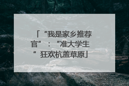 “我是家乡推荐官”：“准大学生”狂欢杭盖草原