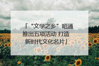 “文学之乡”昭通推出五项活动 打造新时代文化名片