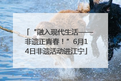 “融入现代生活——非遗正青春！”6月14日非遗活动进江宁