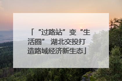 “过路站”变“生活圈” 湖北交投打造路域经济新生态