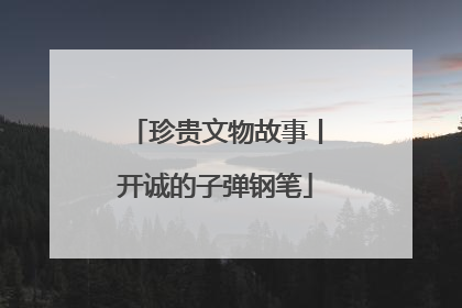 珍贵文物故事丨开诚的子弹钢笔