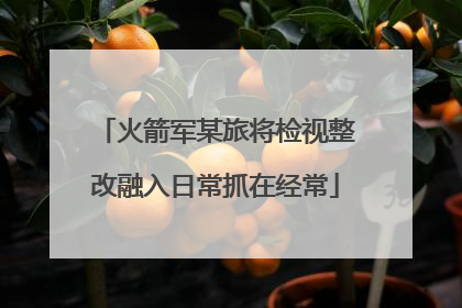 火箭军某旅将检视整改融入日常抓在经常