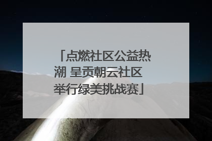 点燃社区公益热潮 呈贡朝云社区举行绿美挑战赛
