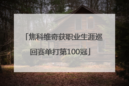 焦科维奇获职业生涯巡回赛单打第100冠