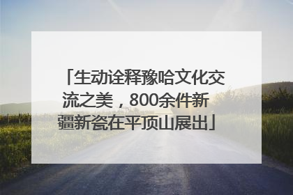 生动诠释豫哈文化交流之美，800余件新疆新瓷在平顶山展出