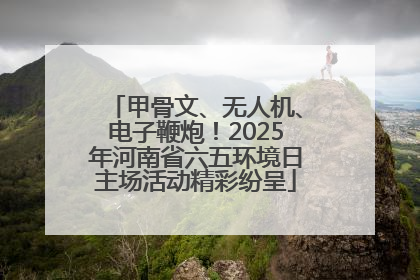 甲骨文、无人机、电子鞭炮！2025年河南省六五环境日主场活动精彩纷呈