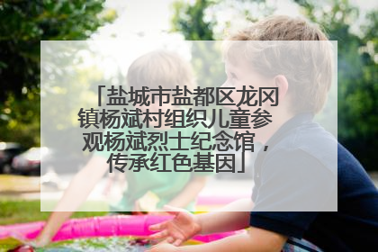 盐城市盐都区龙冈镇杨斌村组织儿童参观杨斌烈士纪念馆，传承红色基因
