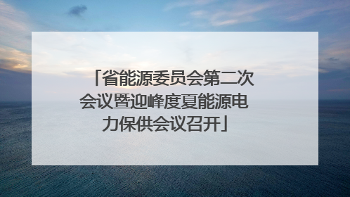 省能源委员会第二次会议暨迎峰度夏能源电力保供会议召开