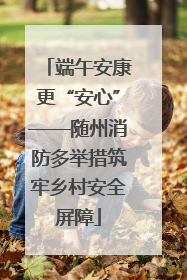 端午安康更“安心”——随州消防多举措筑牢乡村安全屏障