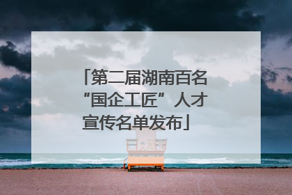 第二届湖南百名“国企工匠”人才宣传名单发布