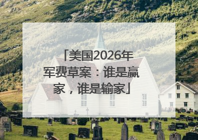 美国2026年军费草案：谁是赢家，谁是输家