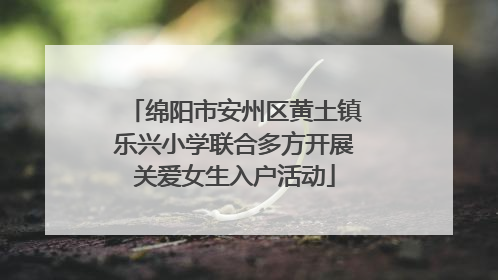 绵阳市安州区黄土镇乐兴小学联合多方开展关爱女生入户活动