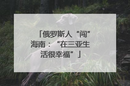 俄罗斯人“闯”海南：“在三亚生活很幸福”
