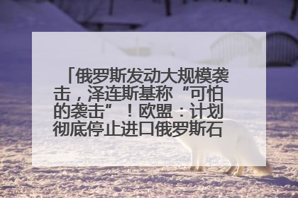 俄罗斯发动大规模袭击，泽连斯基称“可怕的袭击”！欧盟：计划彻底停止进口俄罗斯石油！油价飙涨