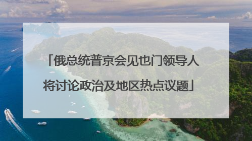 俄总统普京会见也门领导人 将讨论政治及地区热点议题