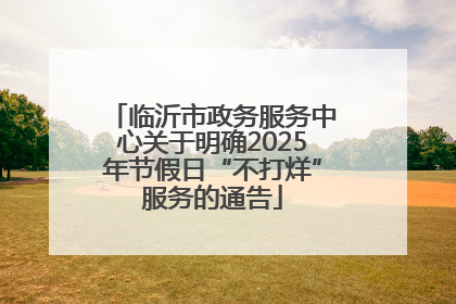 临沂市政务服务中心关于明确2025年节假日“不打烊”服务的通告