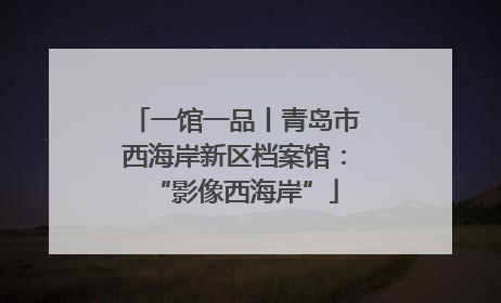 一馆一品丨青岛市西海岸新区档案馆：“影像西海岸”