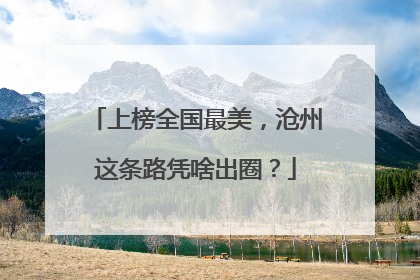 上榜全国最美，沧州这条路凭啥出圈？
