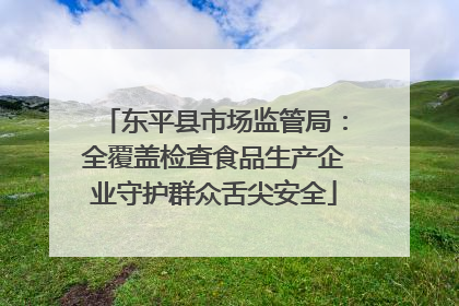 东平县市场监管局：全覆盖检查食品生产企业守护群众舌尖安全