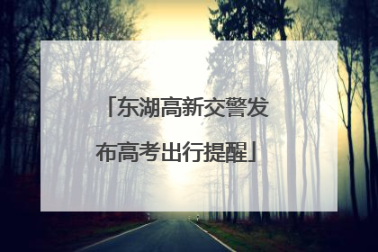 东湖高新交警发布高考出行提醒