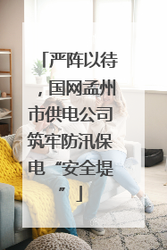 严阵以待，国网孟州市供电公司筑牢防汛保电“安全堤”