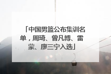 中国男篮公布集训名单，周琦、曾凡博、雷蒙、廖三宁入选