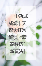 中新武威观｜天祝大红沟解锁“清凉经济”新玩法