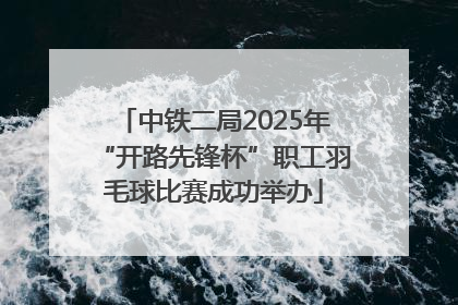 中铁二局2025年“开路先锋杯”职工羽毛球比赛成功举办