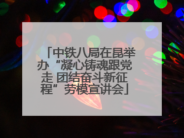 中铁八局在昆举办“凝心铸魂跟党走 团结奋斗新征程”劳模宣讲会