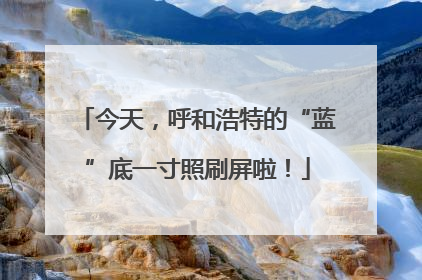 今天，呼和浩特的“蓝”底一寸照刷屏啦！