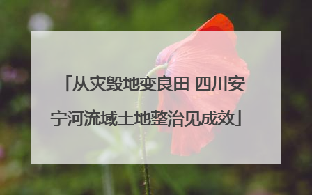 从灾毁地变良田 四川安宁河流域土地整治见成效