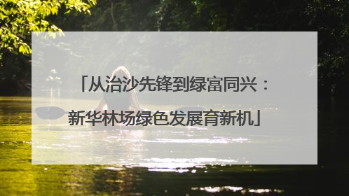 从治沙先锋到绿富同兴：新华林场绿色发展育新机