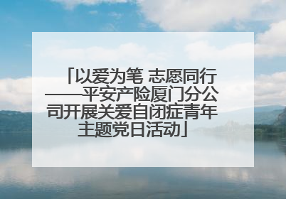 以爱为笔 志愿同行——平安产险厦门分公司开展关爱自闭症青年主题党日活动