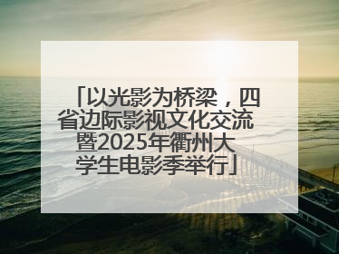 以光影为桥梁，四省边际影视文化交流暨2025年衢州大学生电影季举行