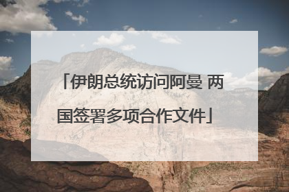 伊朗总统访问阿曼 两国签署多项合作文件