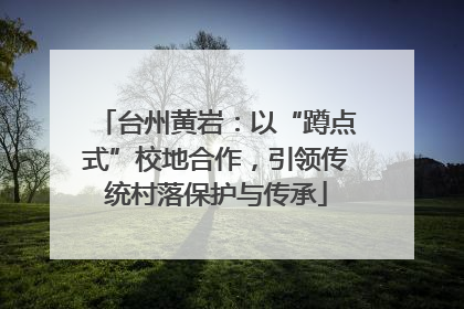 台州黄岩：以“蹲点式”校地合作，引领传统村落保护与传承