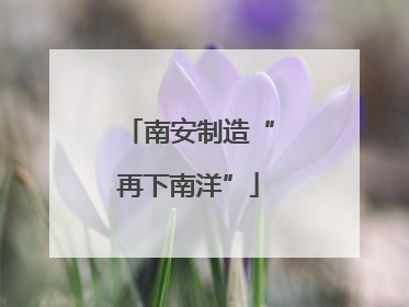 南安制造“再下南洋”