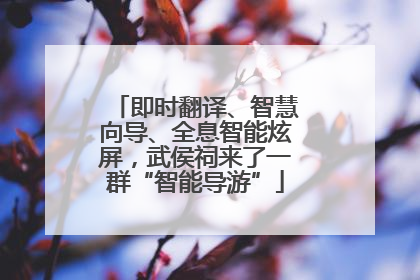 即时翻译、智慧向导、全息智能炫屏，武侯祠来了一群“智能导游”