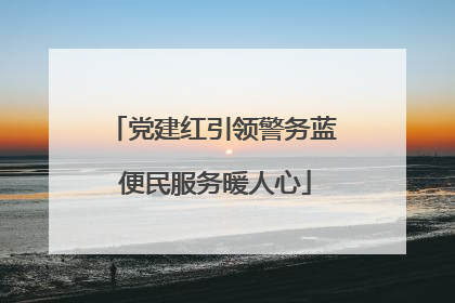 党建红引领警务蓝 便民服务暖人心