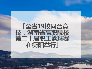 全省19校同台竞技，湖南省高职院校第二十届职工篮球赛在衡阳举行