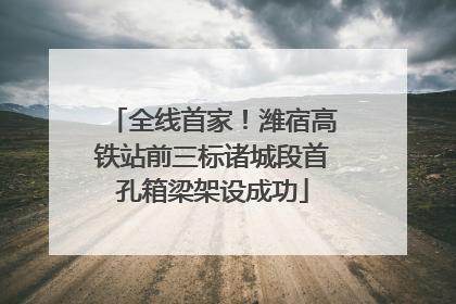 全线首家！潍宿高铁站前三标诸城段首孔箱梁架设成功