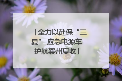 全力以赴保“三夏” 应急电源车护航襄州夏收
