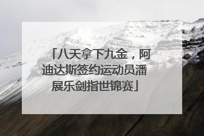 八天拿下九金，阿迪达斯签约运动员潘展乐剑指世锦赛